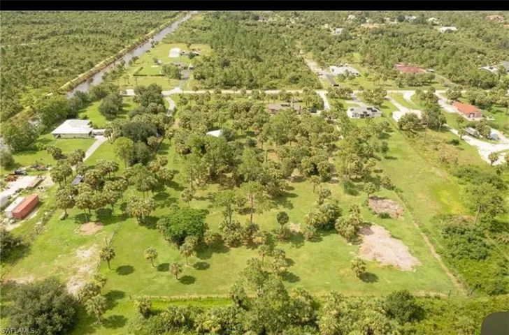 Aerial overview of property's location with rural landscape