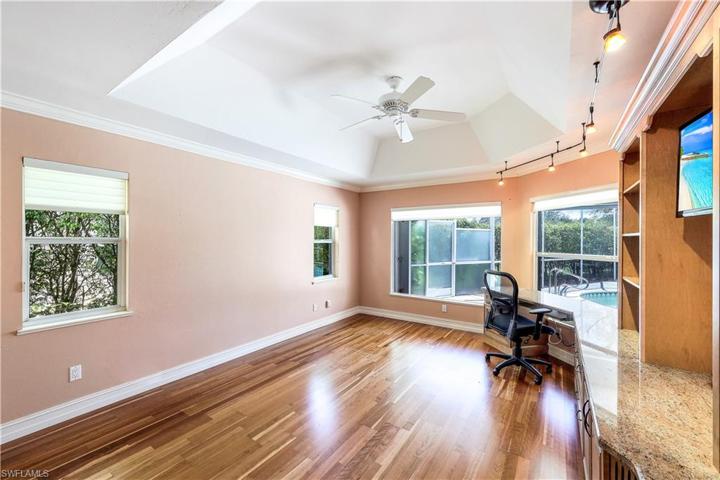 Master bedroom with built-ins