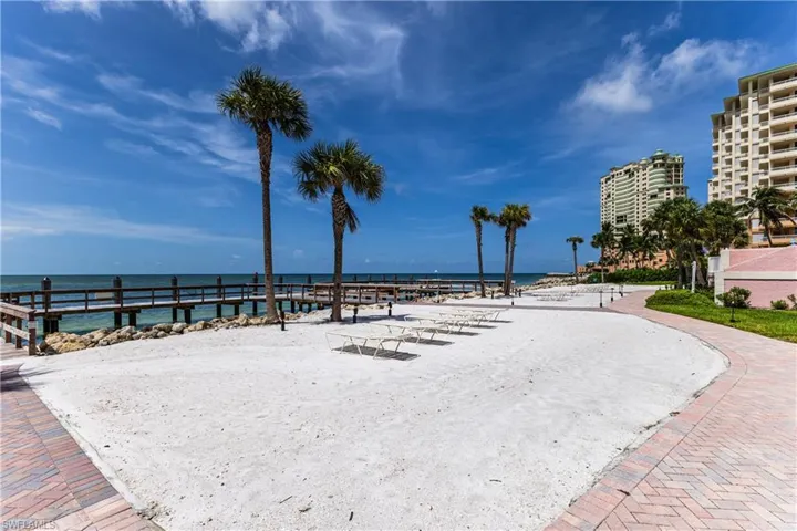 Beach with loungers