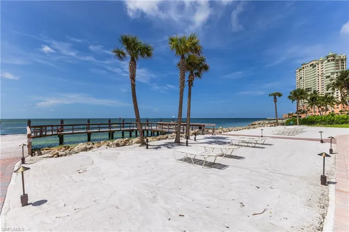 Beach with loungers