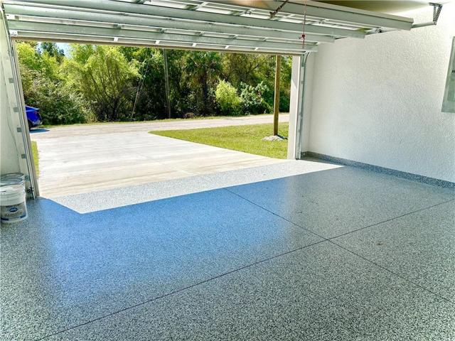 Epoxy flooring in garage