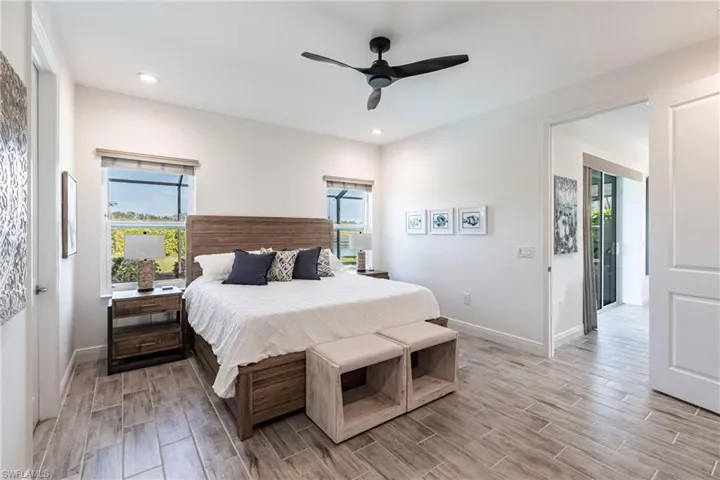 Bedroom adjacent to family room.