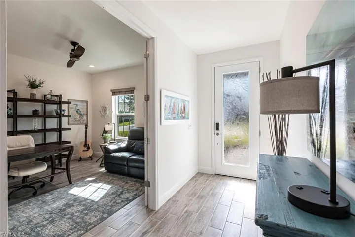 View of Den with entry from the foyer.