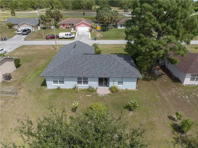 Bird's eye view from rear