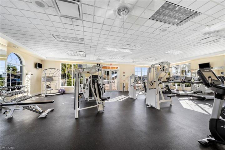 Exercise room inside the community clubhouse.