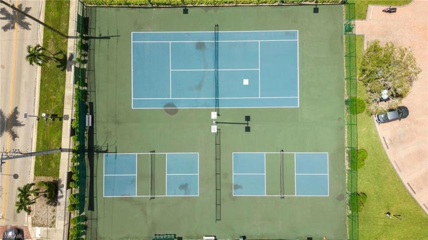 Lighted Tennis and Pickleball courts.