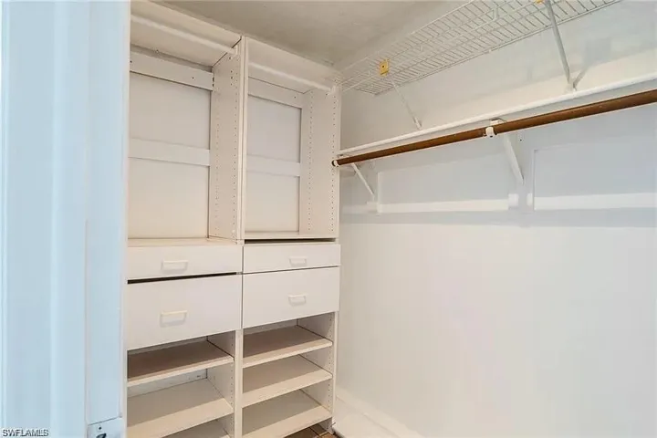 View of walk in closet