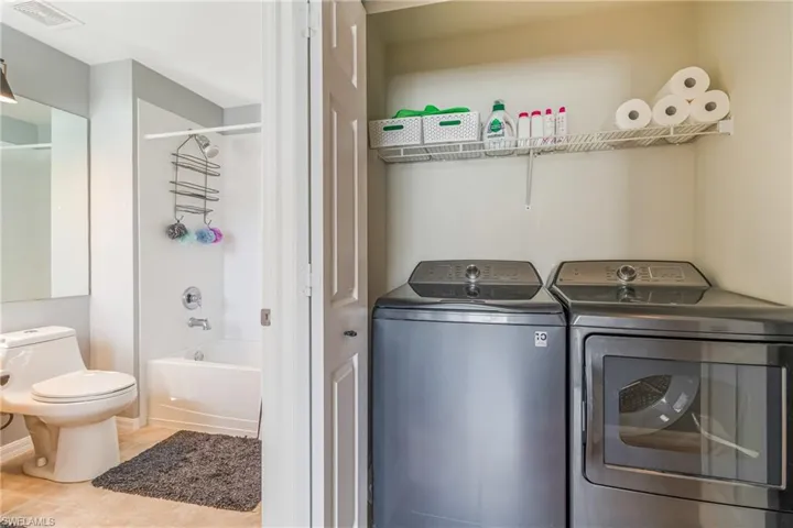 Laundry Closet near guest BR & BA.
