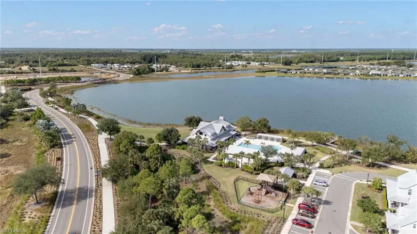 Drone / aerial view of Club House amenities