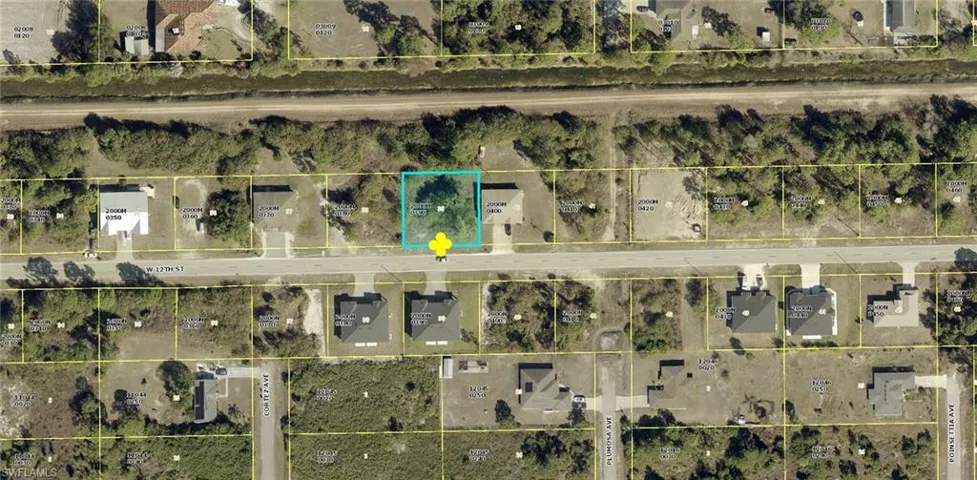 Aerial Map. Displaying the property's boundaries and surrounding parcels