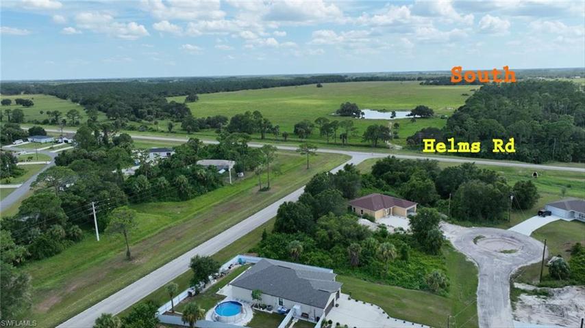 Aerial view toward Helms Road