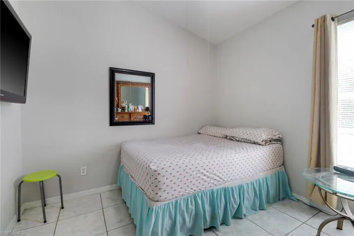 View of tiled bedroom