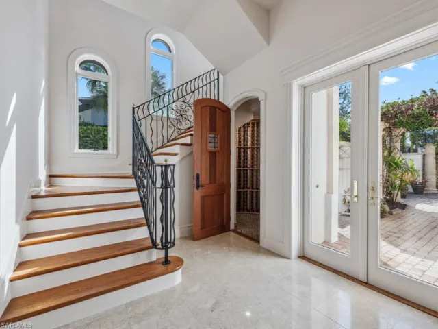 Wine Cellar showing courtyard entry and stairway to loft/bedroom #4