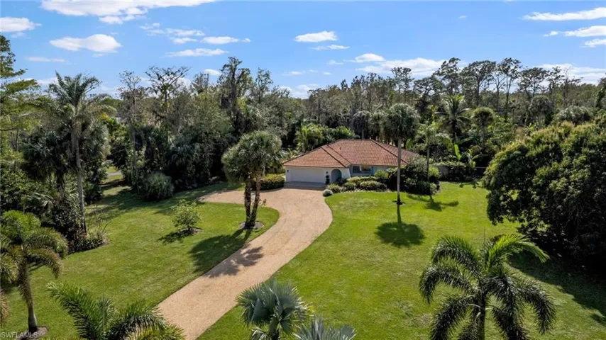 Birds eye view of property
