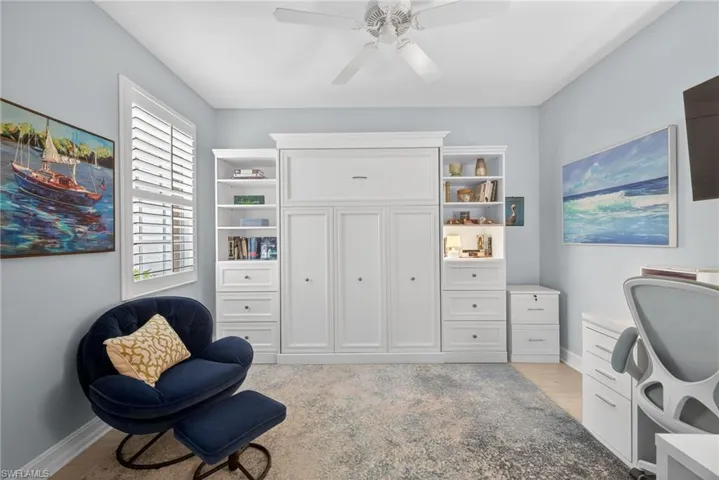When The Murphy Bed is closed you have a lovely office space.