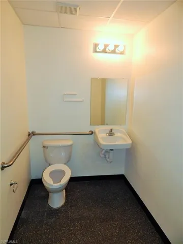 Bathroom featuring toilet and a sink