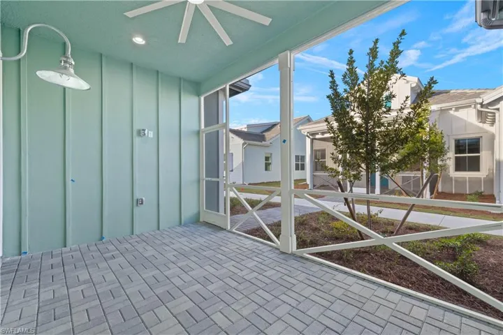 Screened Lanai with Outdoor Fan
