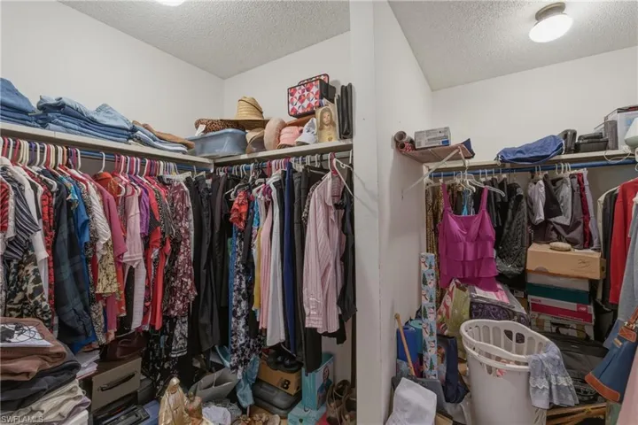 Master bedroom walk in closet