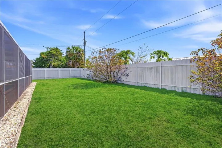 Fenced yard
