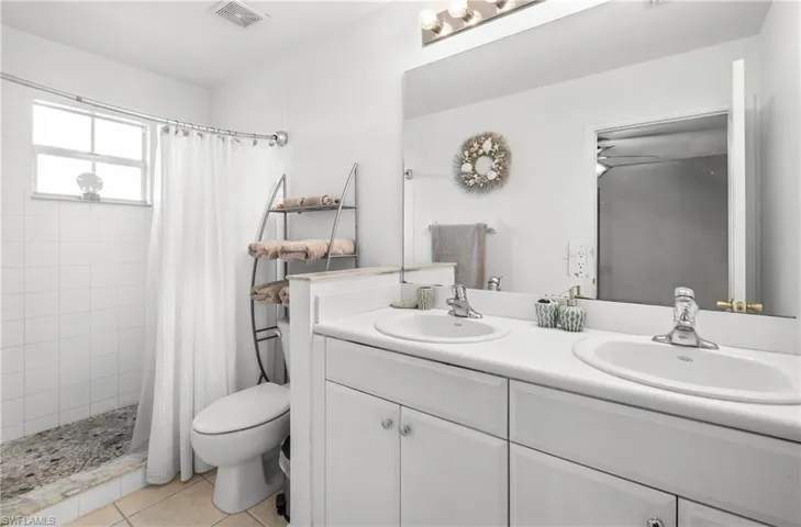 Master Bath with shower and dual sinks