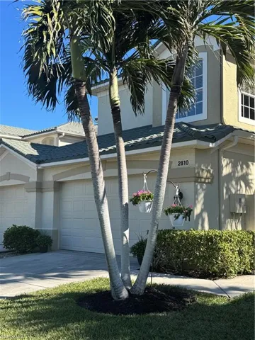 View of home's exterior with a garage
