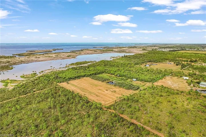 Drone / aerial view of a large body of water