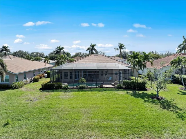 Aerial view of rear of  home