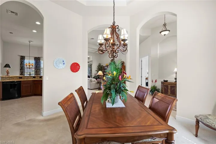 Formal dining looking into kitchen