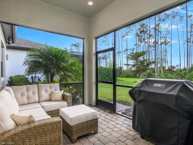 Enjoy your morning coffee or evening cocktail on your screened lanai which overlooks a huge backyard and includes amazing sunsets each day.