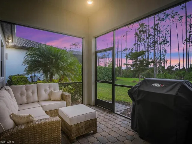 Enjoy evening sunsets from your screened lanai.