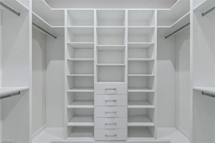 View of walk in closet
