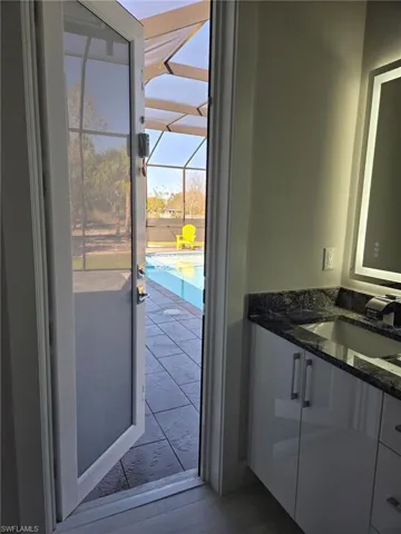 Bathroom featuring vanity