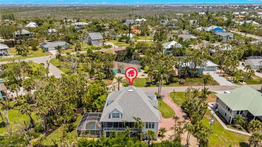 Aerial view of subject property