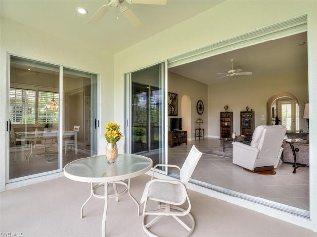 Sliders open between lanai and living room