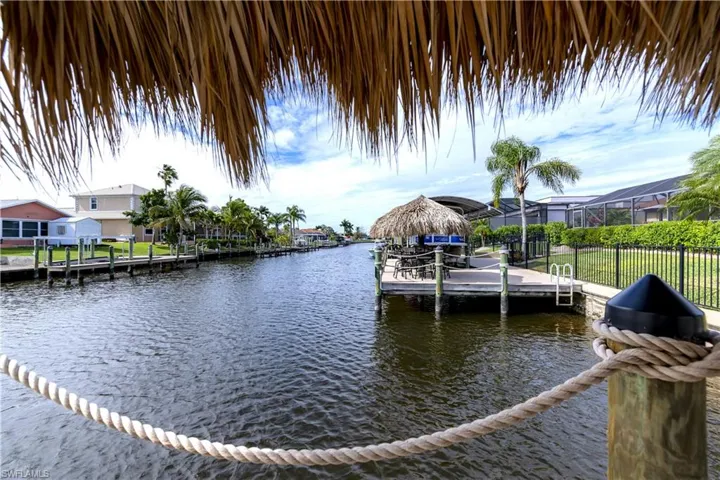 Looking down the wide canal