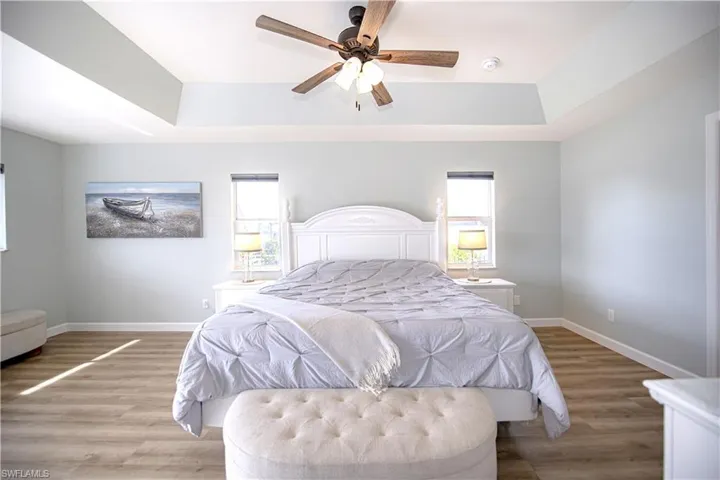 Master bedroom is large and has plenty of space