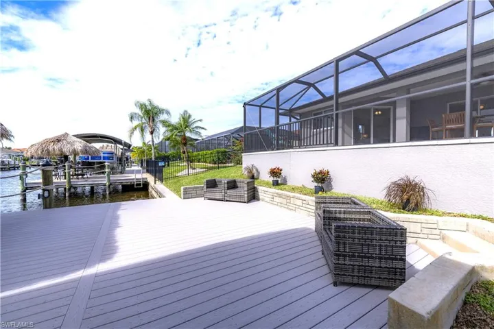 The dock has plenty of space for lounging in the sun