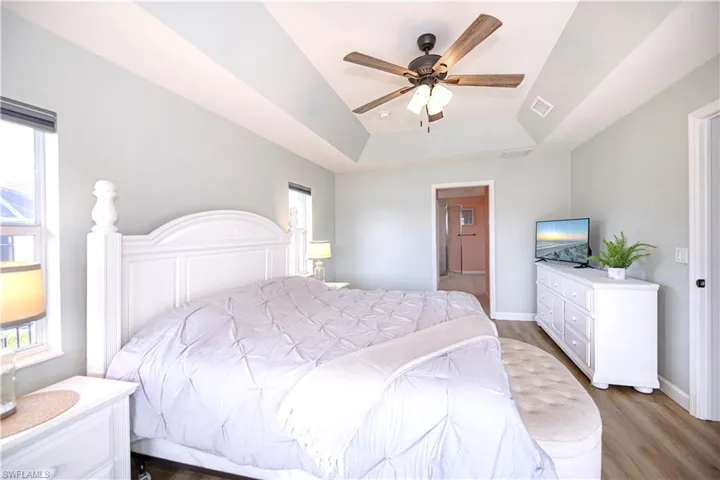 Master bedroom looking towards master bath