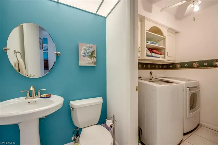 Half Bath on the first floor and laundry room