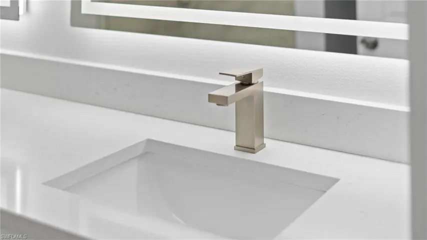 Bathroom view of a sink