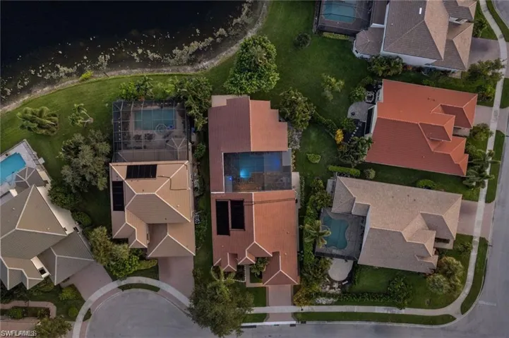 Birds eye view of property
