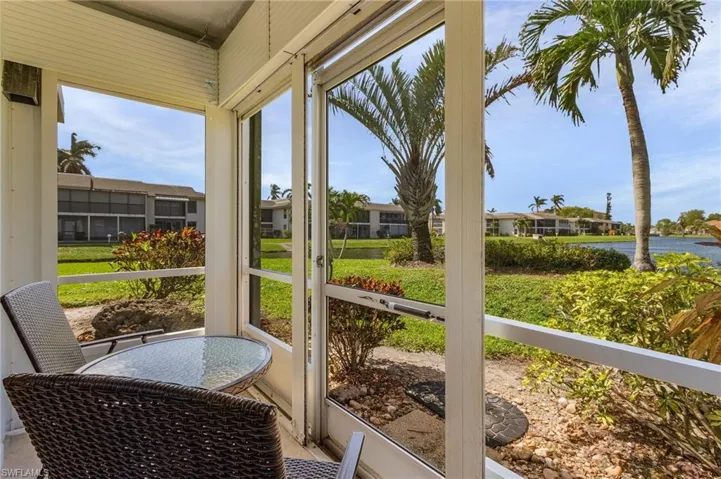 Imagine enjoying meals, cocktails, music, conversation and more from this private screened lanai. Easy roll down shutters protect from the elements.