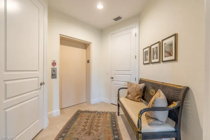 Elevator entry to foyer