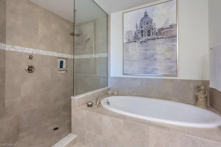 Primary Bath separate tub and shoer