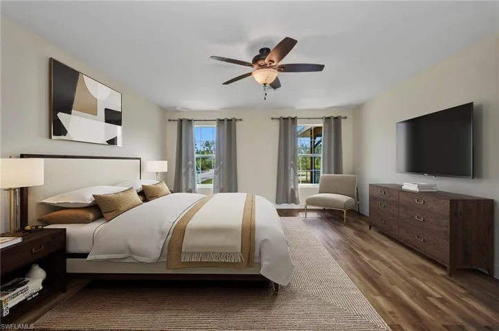 Virtually Staged Primary Bedroom