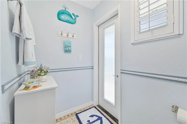 Doorway with baseboards