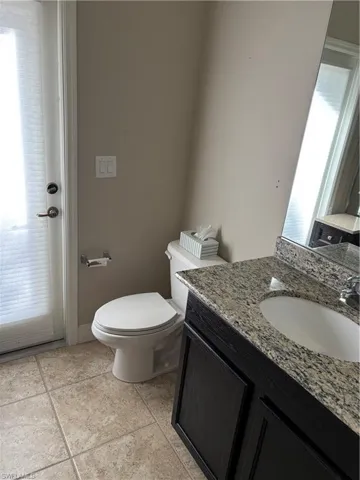 Pool bath with shower and access to outside