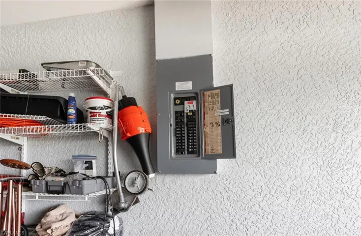 Utility room with electric panel