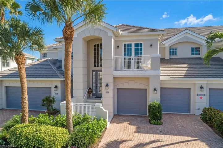 Two story home with 2,748 sq. ft. living area, 3 ensuite bedrooms, 3 full baths, den, additional "flex" room, 2 car garage (2 doors to right of steps), close to community pool and wait until you see the view!