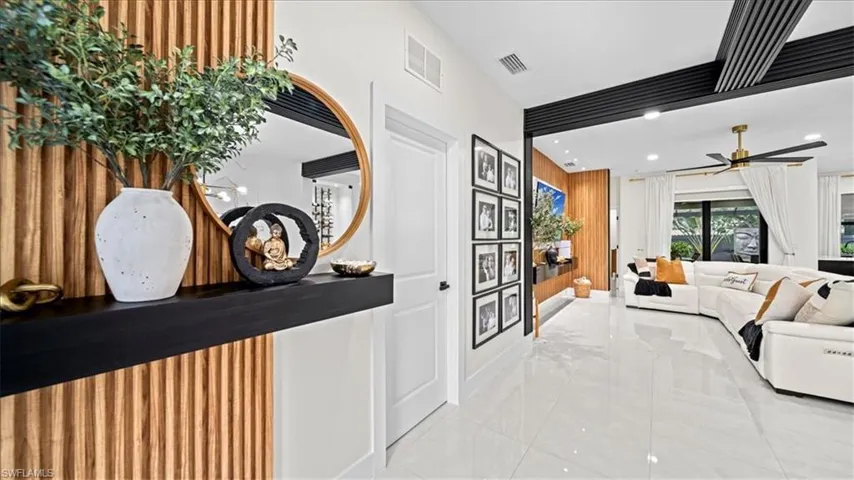 Corridor with recessed lighting